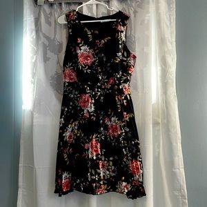 Floral accordion Pleat midi dress rickis size 16